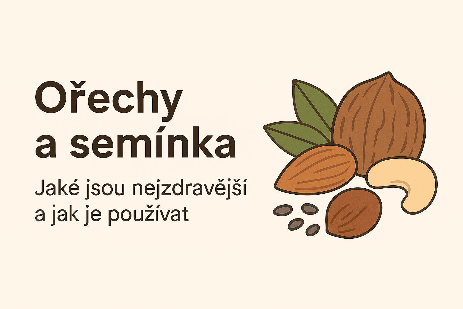 Ořechy a semínka Jaké jsou nejzdravější a jak je používat